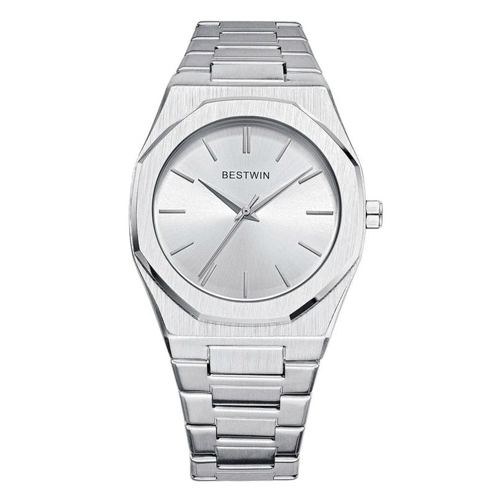 Men's octagonal watch with a contrasting dial, a bold and sophisticated fashion statement