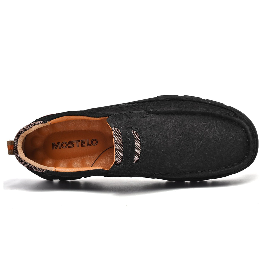 Khaki orthopedic men's boots, comfortable, designed for optimal foot health and posture.
