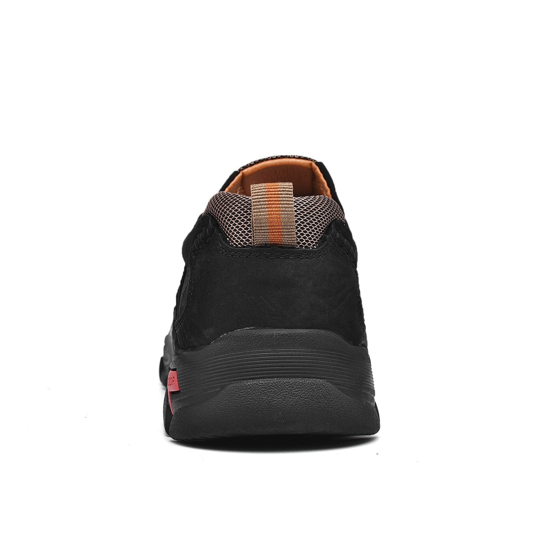 Men's brown orthopedic boots, showcasing their comfortable 360-degree support, leather.