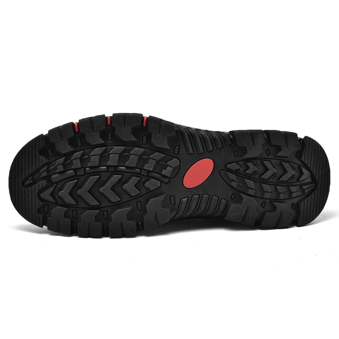 Men's brown orthopedic boots, comfortable for long walks, durable leather and supportive sole.