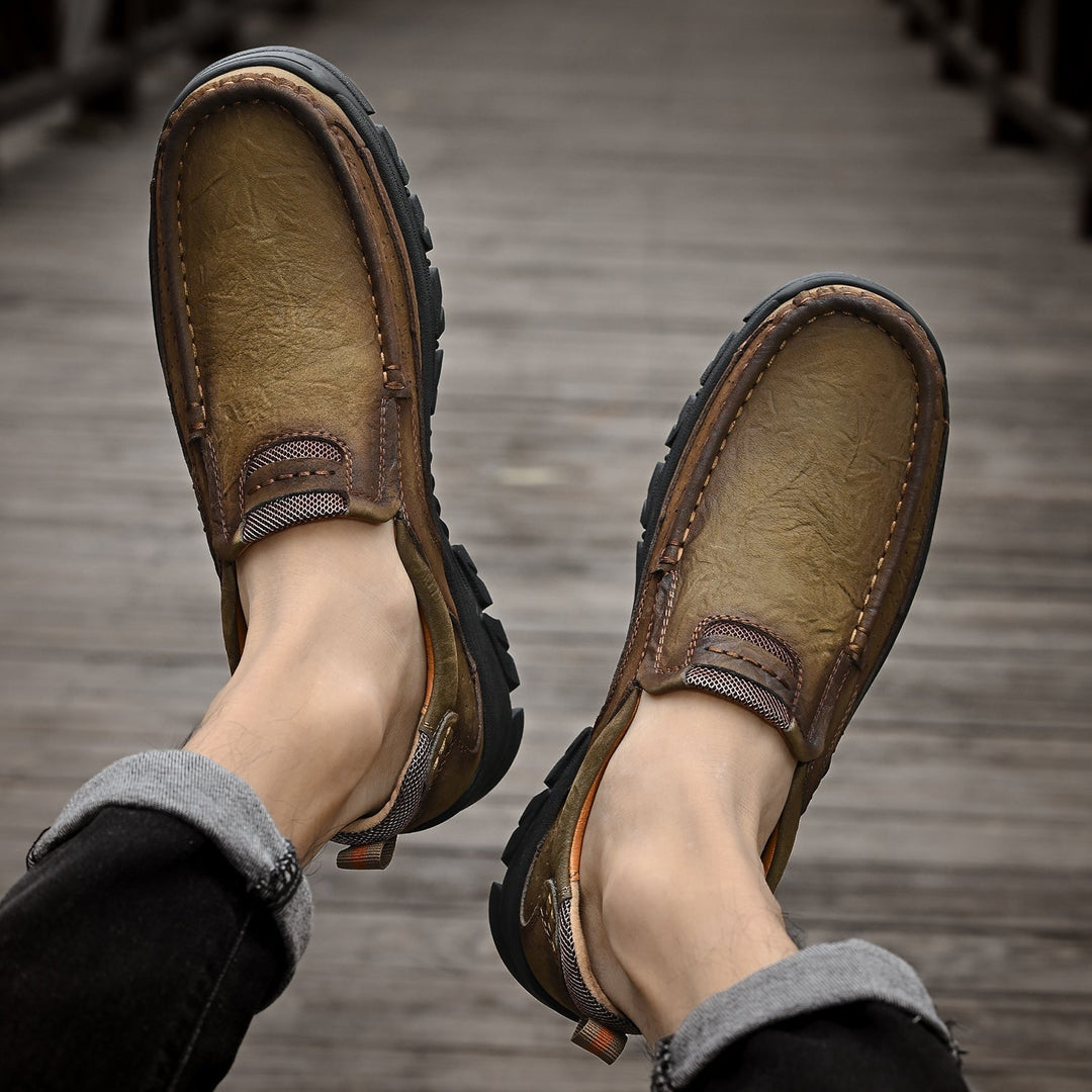 Khaki orthopedic men's boots, comfortable, an investment in foot health and timeless style.