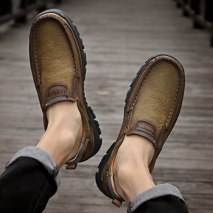 Khaki orthopedic men's boots, comfortable, an investment in foot health and timeless style.