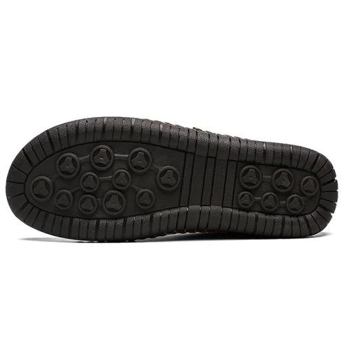 Orthopedic men's large size shoes, breathable leather, ideal for casual outdoor activities
