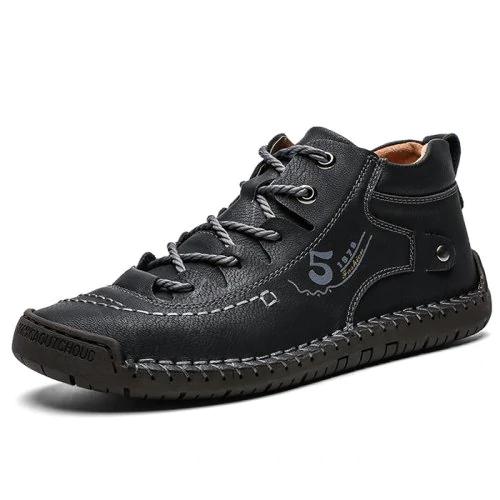 Large size men's casual outdoor shoes, breathable leather, orthopedic comfort and support