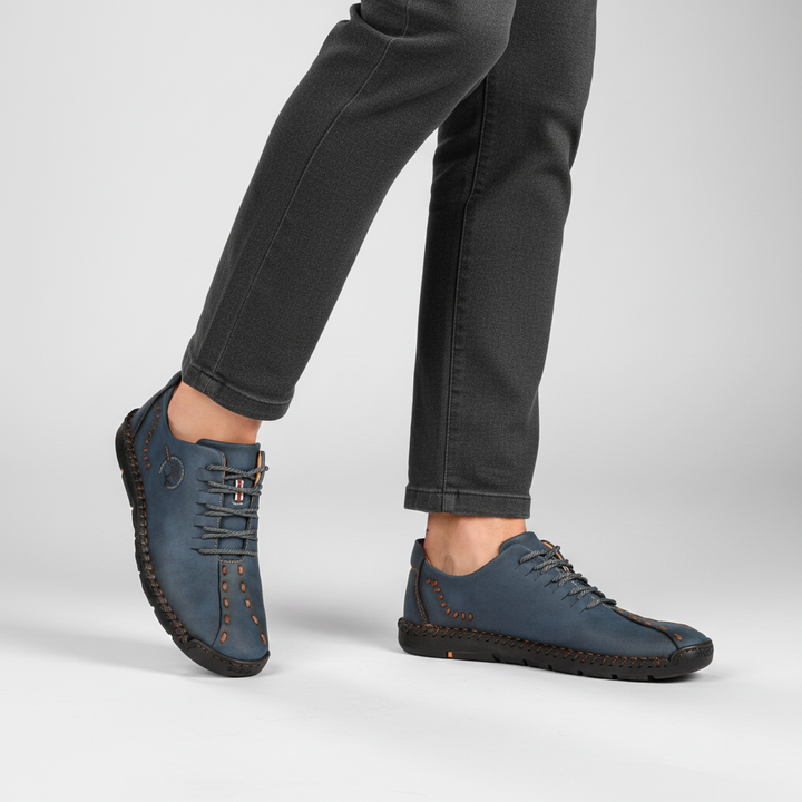 Stylish men's walking sneakers, ergonomic design provides excellent orthopedic support and comfort.