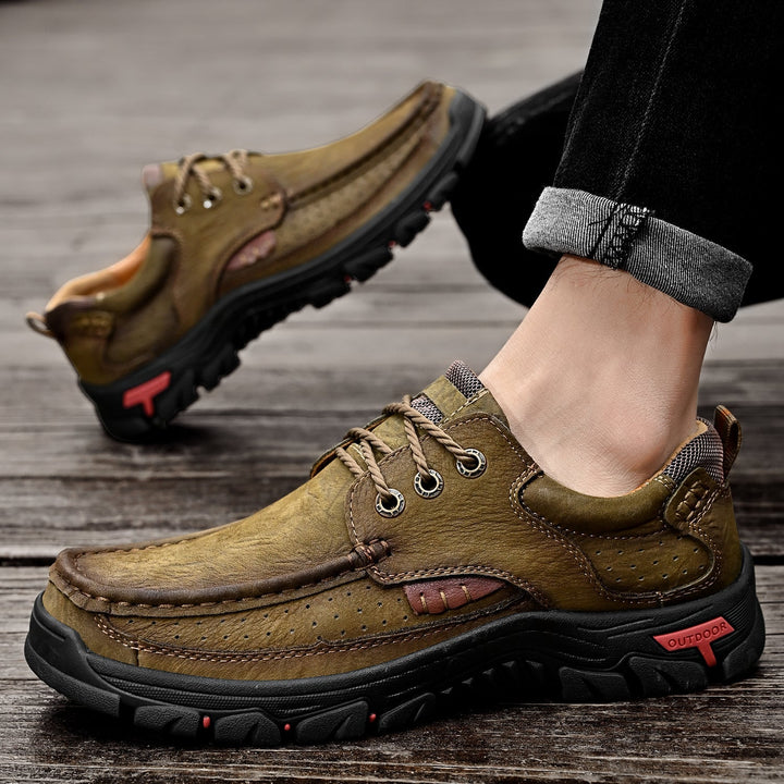 Comfortable orthopedic men's shoes, boot style, premium leather, long-lasting