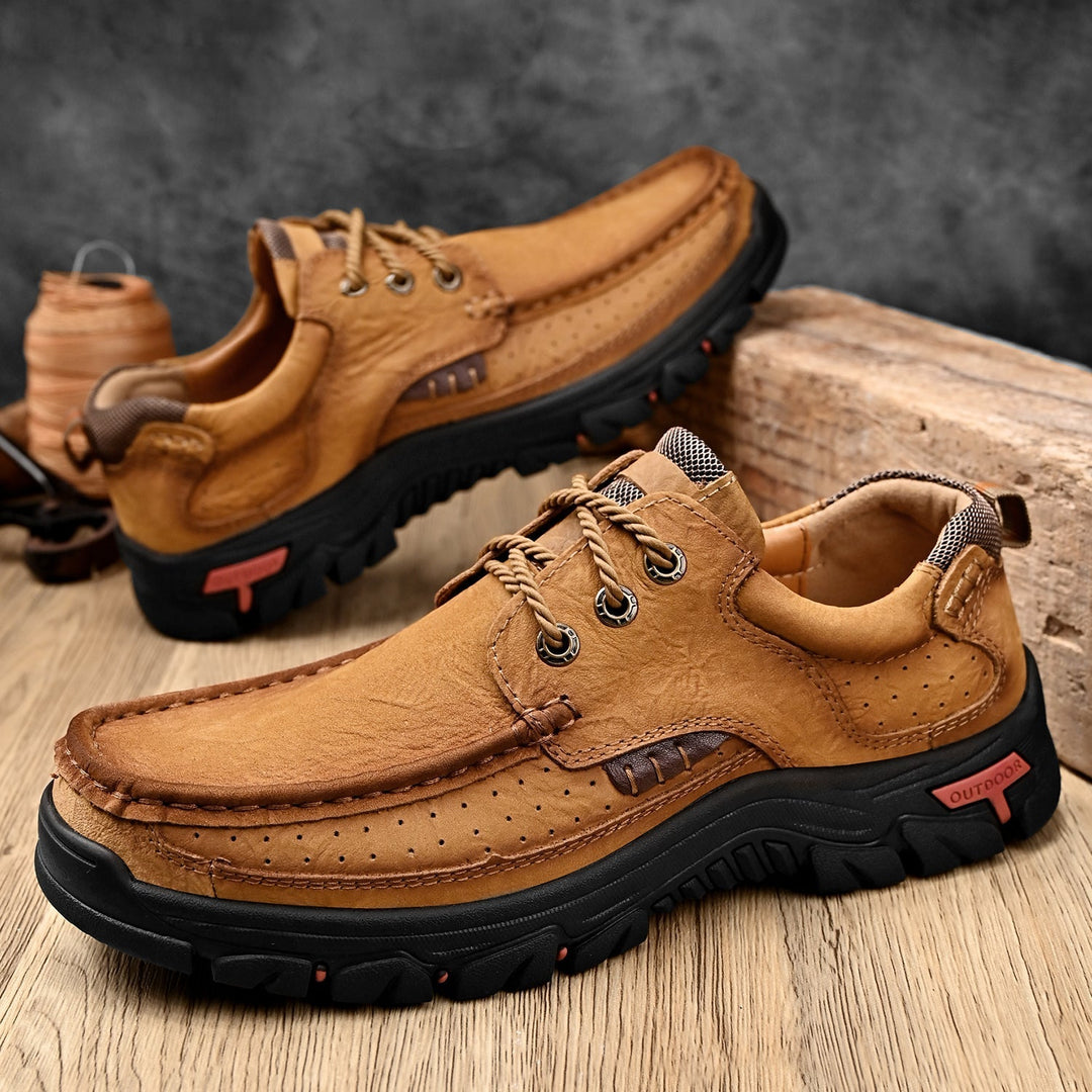 Men's casual orthopedic boots, waterproof leather, ideal for winter outdoor use