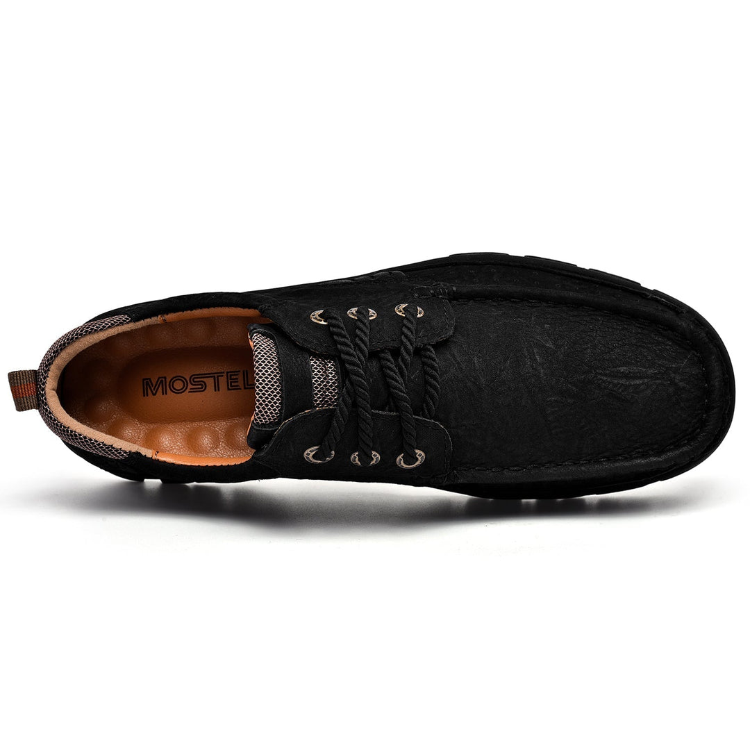 Men's orthopedic boots, ergonomic design, promoting foot health and comfort