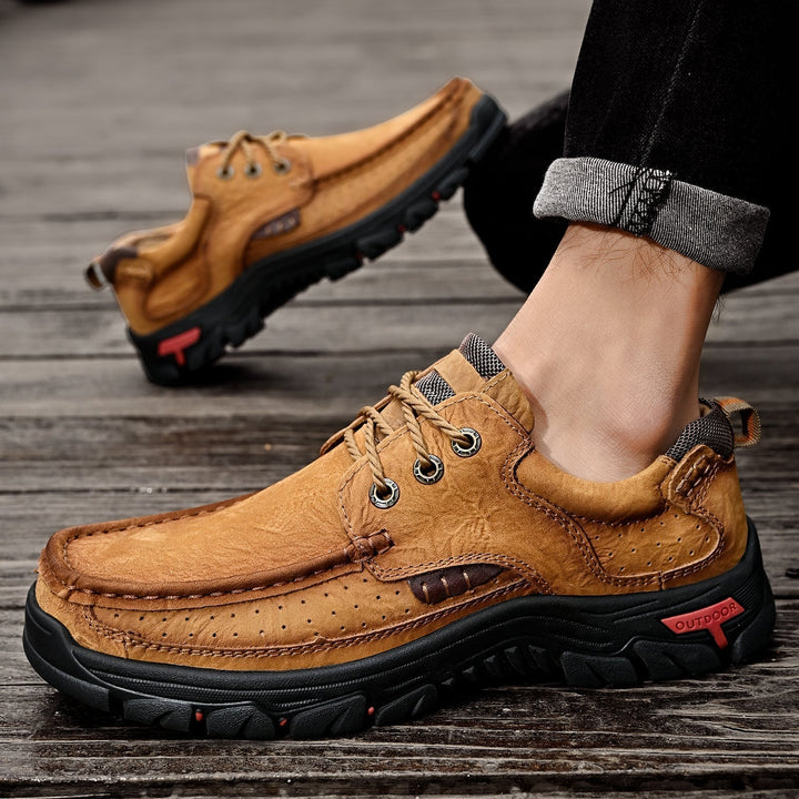 Stylish men's orthopedic winter boots, comfortable and warm, full view