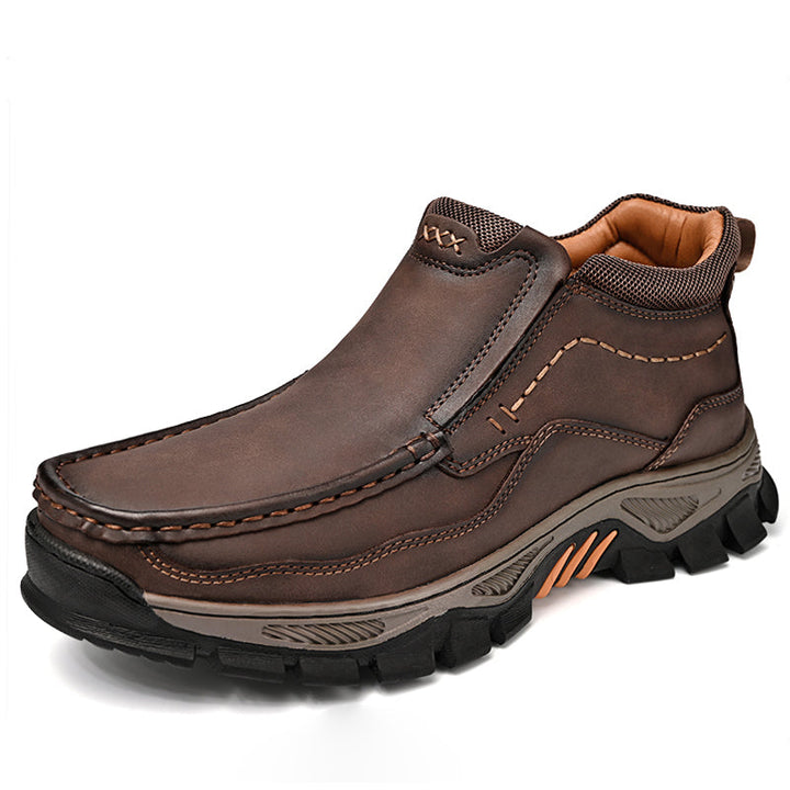 Durable men's orthopedic boots with premium leather and supportive comfort sole