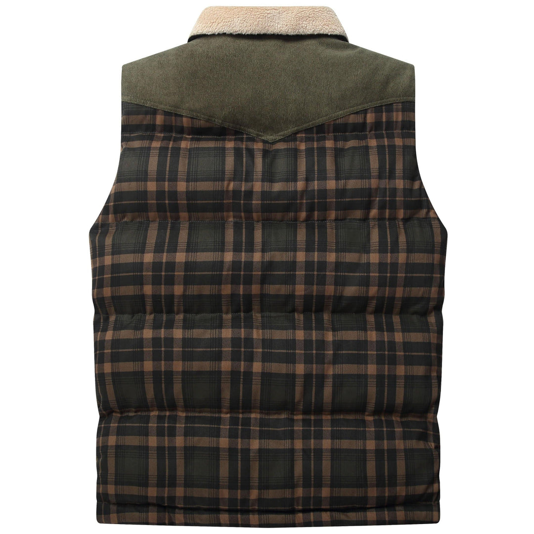 Side profile of men's hiking vest, designed for freedom of movement