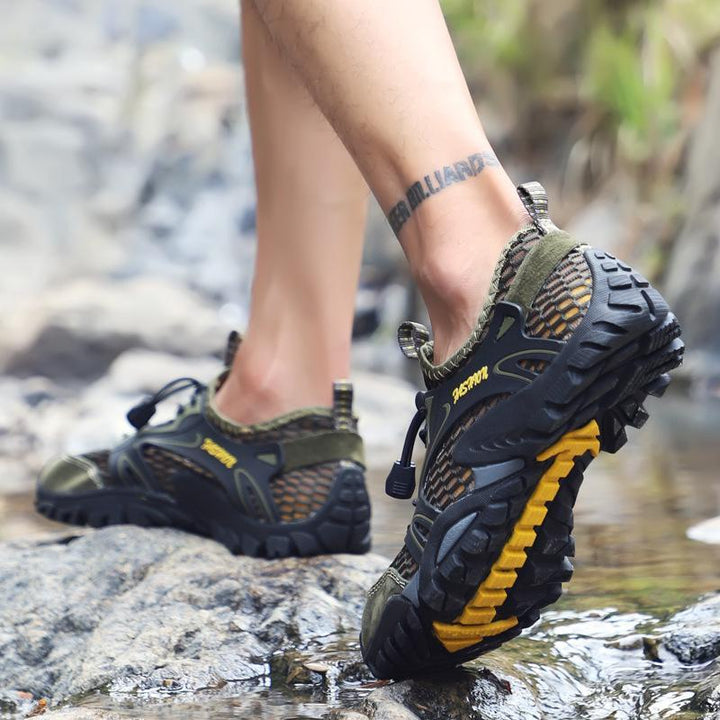 Men's waterproof hiking shoes with advanced grip for superior traction on diverse trails
