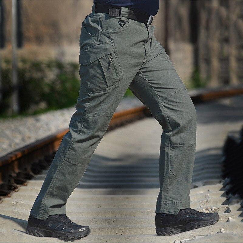 Durable tactical cargo pants for men, outdoor adventure and hiking, comfortable & flexible