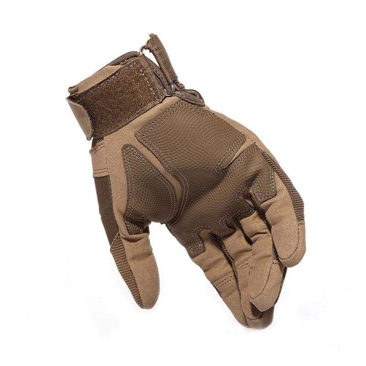 Men's outdoor full-finger work gloves with reinforced knuckles, suitable for tactical and hunting use.