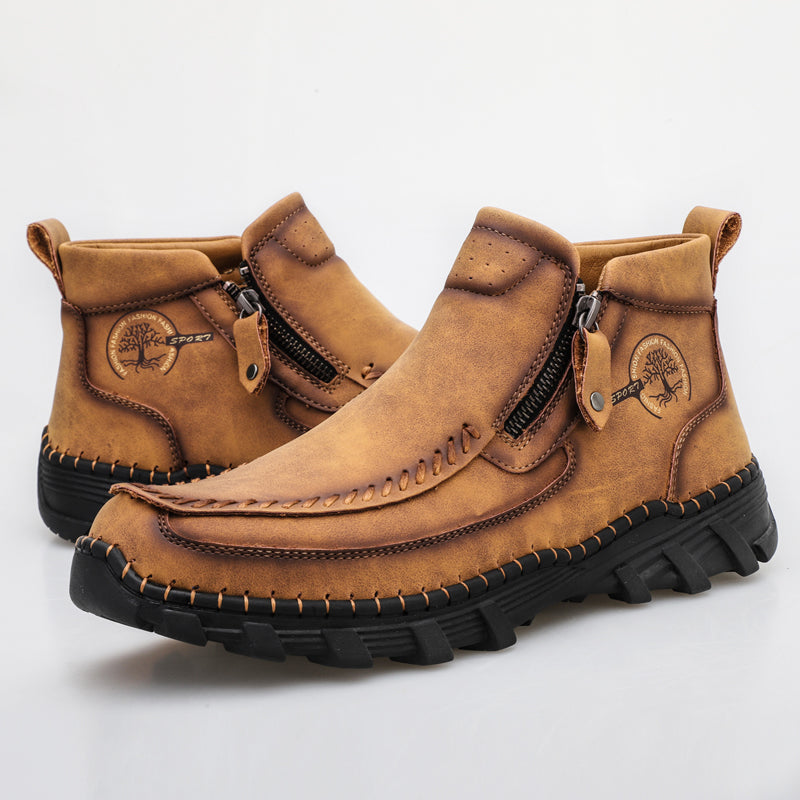 Stylish men's outdoor boots with orthopedic support for casual and work environments