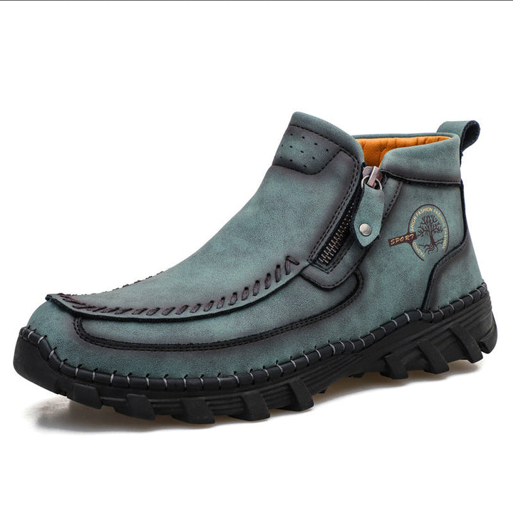 Men's slip-resistant work boots with orthopedic benefits, ideal for safety and comfort