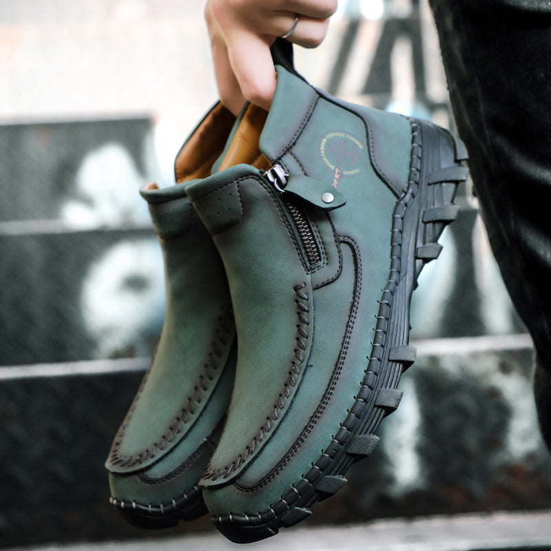 Outdoor men's leather boots, orthopedic, built for the rigors of exploration