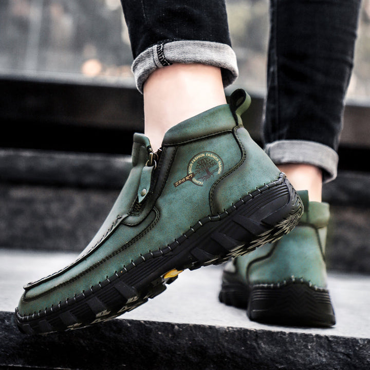 Men's orthopedic work boots, with arch support for sustained comfort and health
