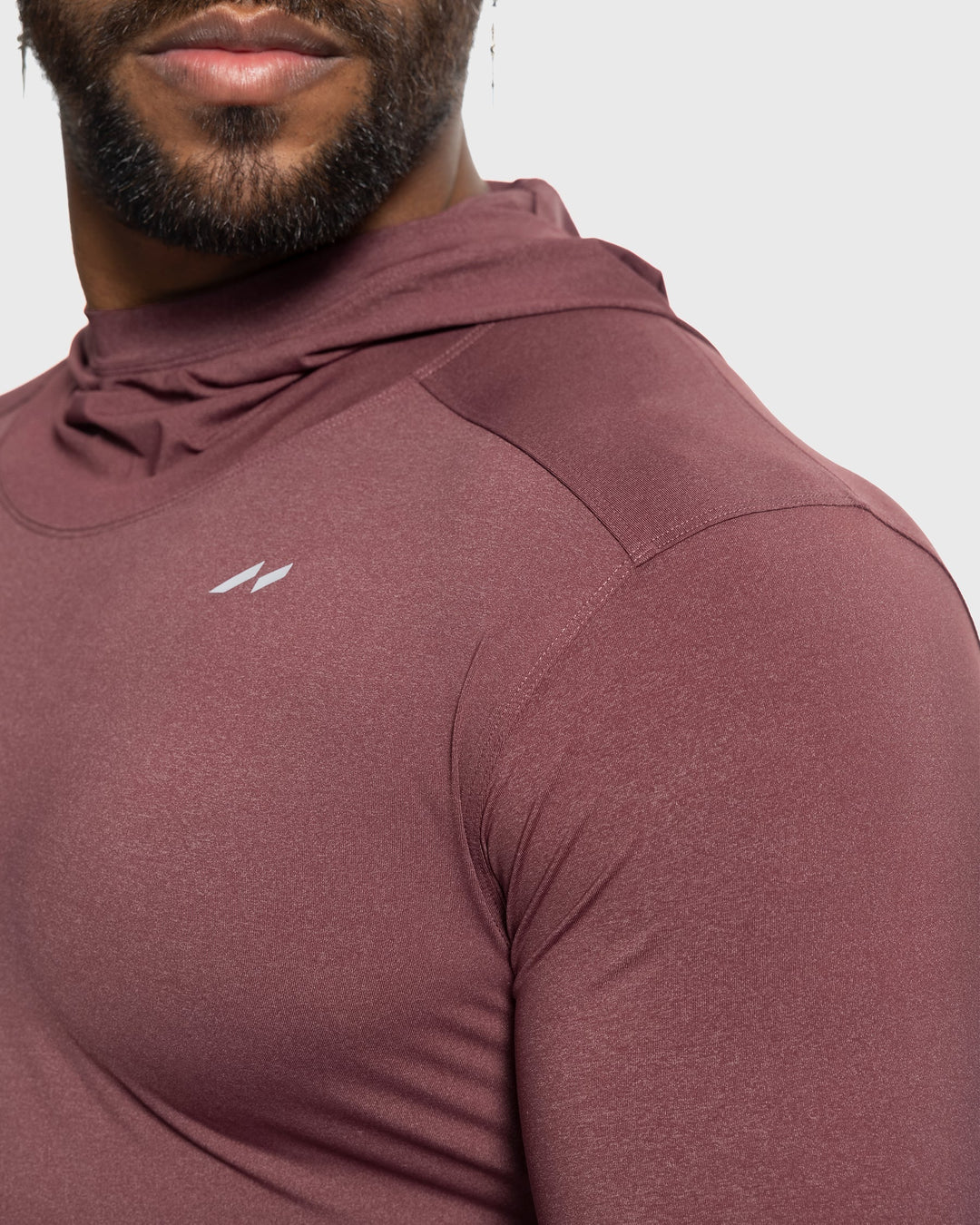 Men's long-sleeve baselayer hoodie in olive green, suitable for outdoor adventures