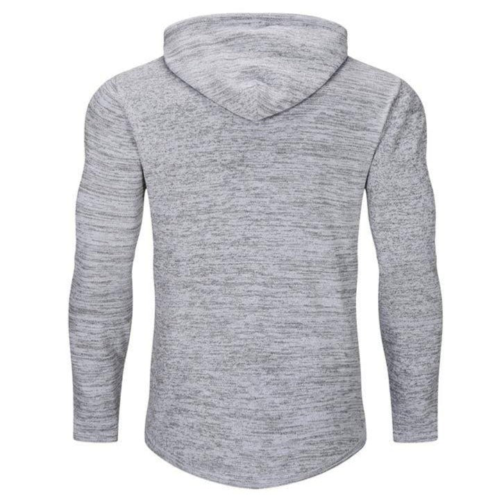 Men's athletic tapered hoodie, bold blue, soft fabric for superior workout comfort