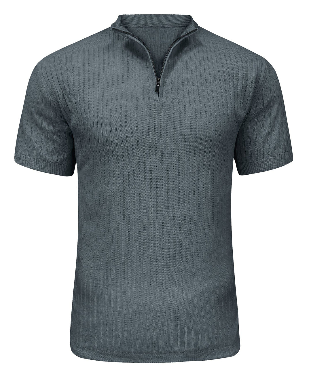 Detail of the cuff on a men's long sleeve zip shirt; modern fit, casual style.