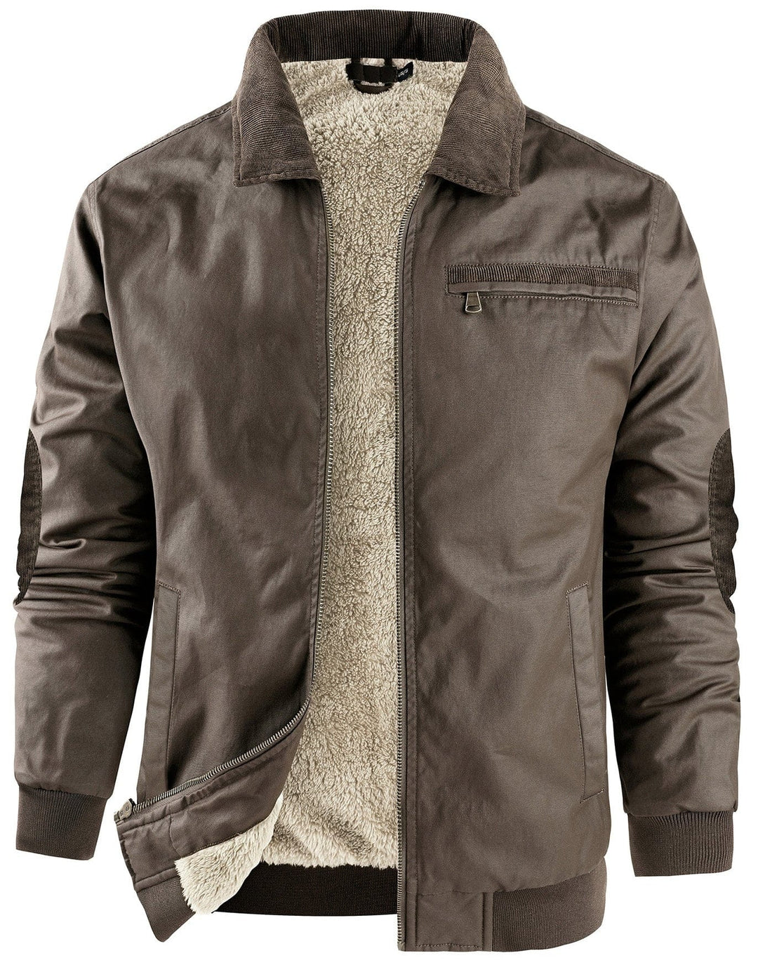 Men's premium bomber jacket with fleece lining, black, and ribbed cuffs