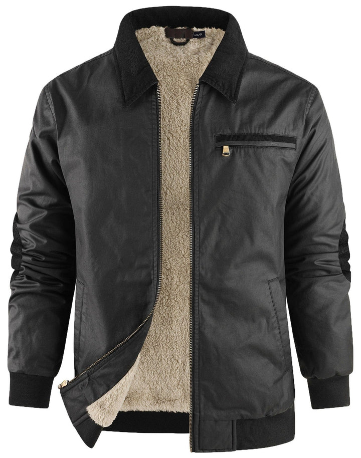 Stylish men's bomber jacket, fleece-lined, perfect for winter casual wear