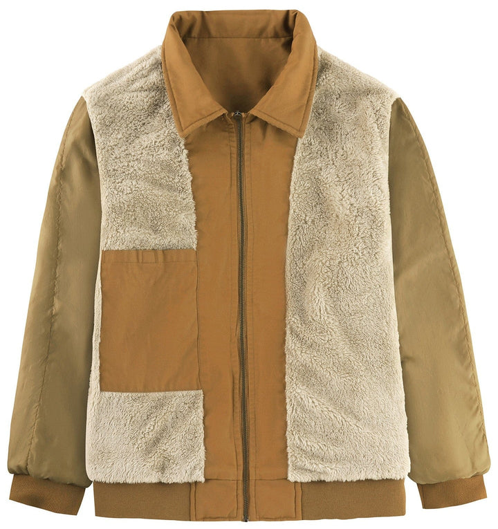 High-quality men's bomber jacket, fleece-lined, for superior warmth and comfort