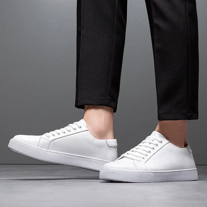 Men's brown leather sneakers, an essential piece of comfortable casual footwear