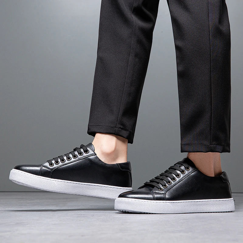 Men's collection of genuine leather sneakers, offering comfort & timeless style