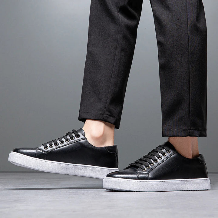 Men's collection of genuine leather sneakers, offering comfort & timeless style