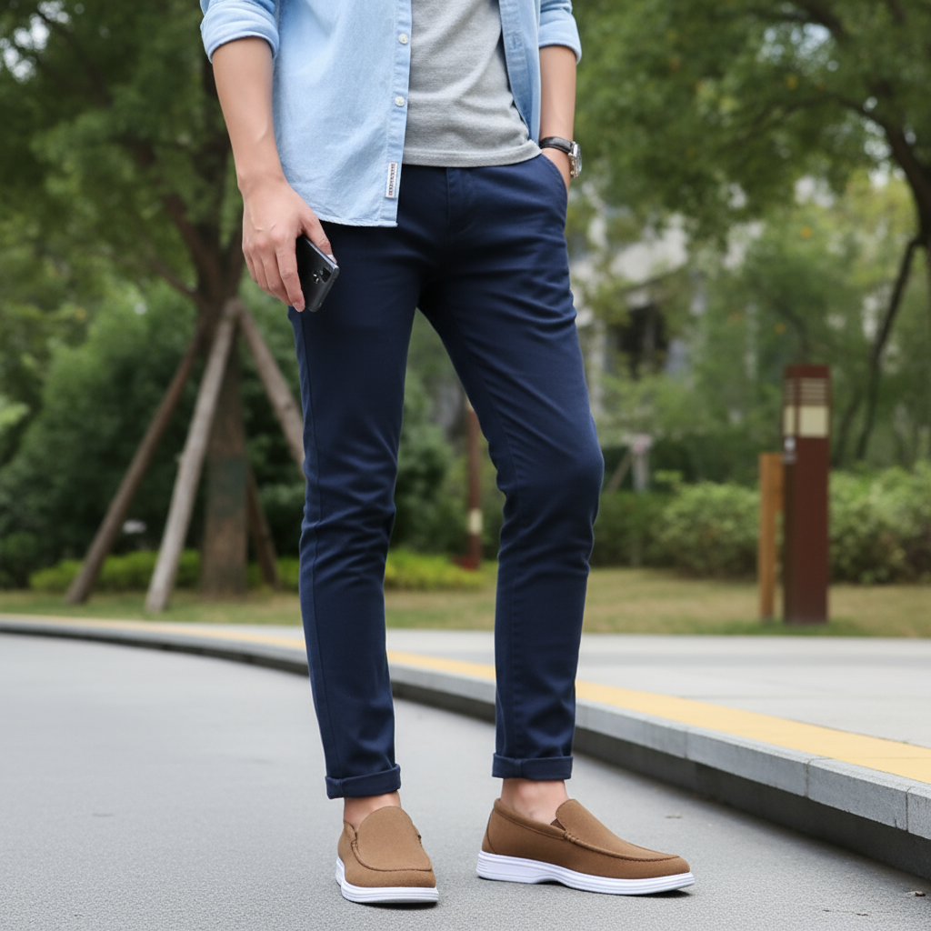 Elegant men's brown suede loafers, ideal comfort footwear with a sophisticated casual shoe design.