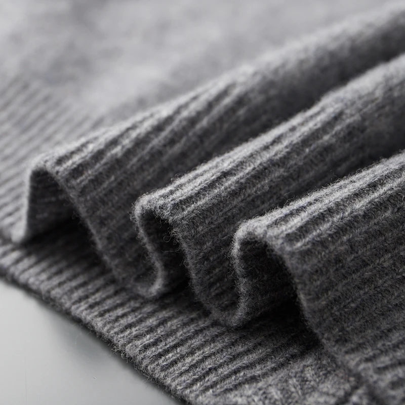 Stylish flat lay of a men's cashmere blend zip jacket in khaki, ready for a sophisticated outfit.