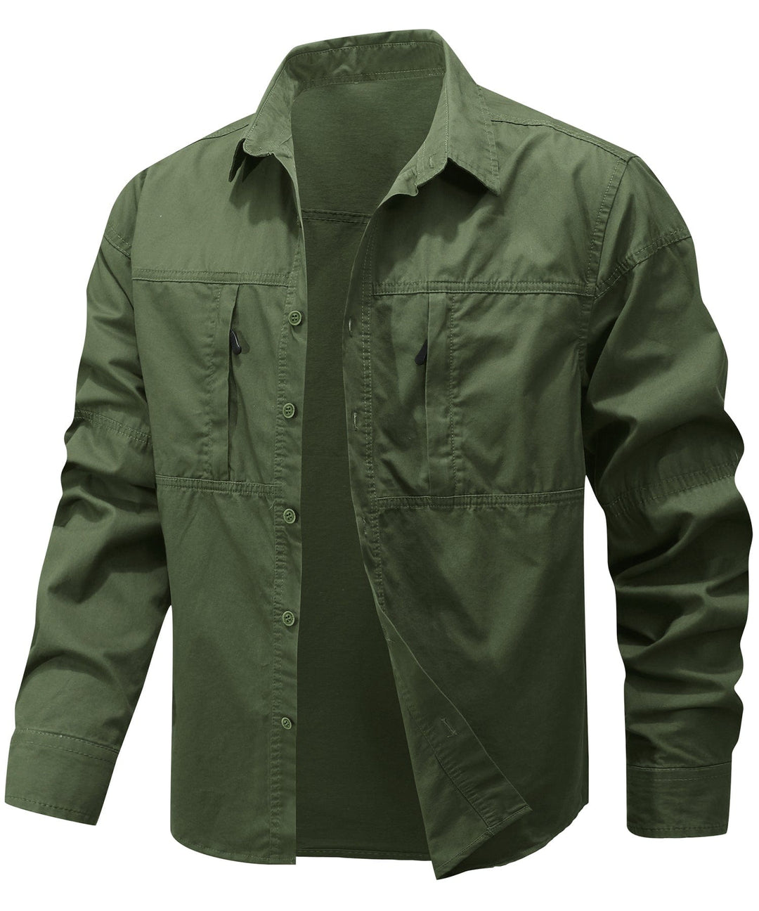 Full-body shot of a man modeling the Men's Terrain Trek Shirt, demonstrating versatility and fit.