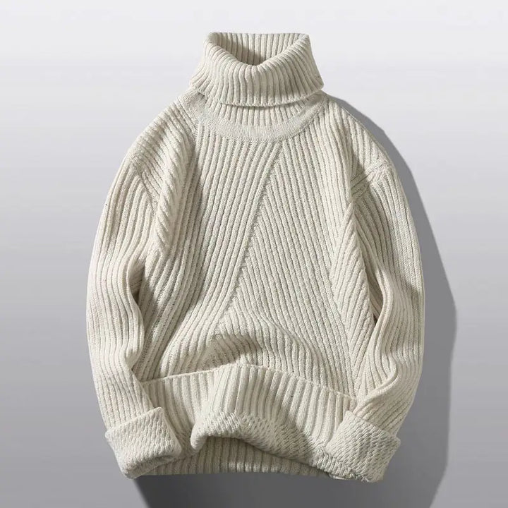 Stylish men's sweater, a soft cotton blend turtleneck perfect for a sophisticated casual look.