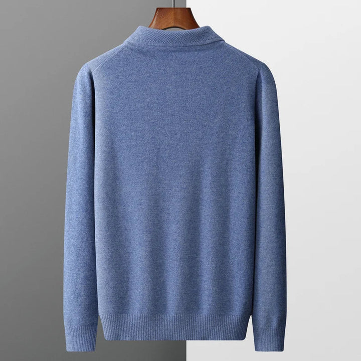 Men's premium merino wool polo shirt designed for comfort & breathability, essential for modern men.