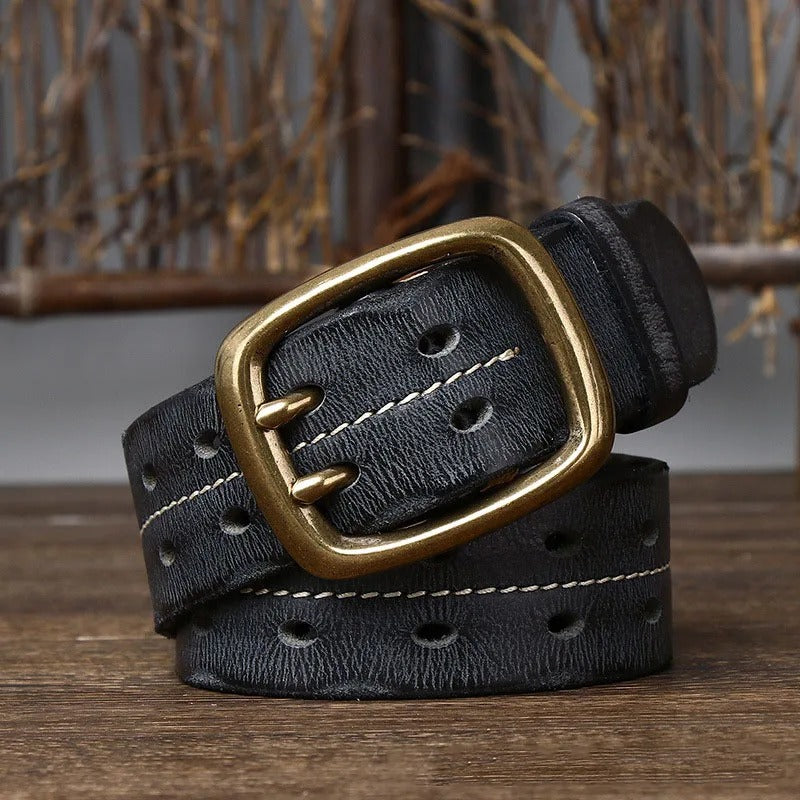 Men's accessory: high-quality cowhide leather belt, thick and comfortable for daily use