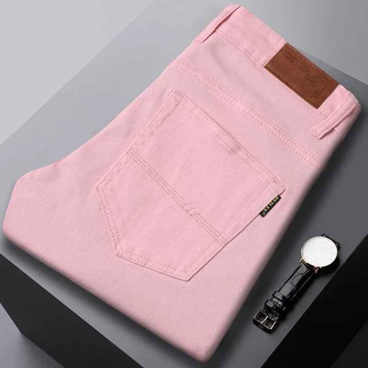 Stylish men's premium slim fit pants, designed for a sleek modern look. Casual, comfortable & versatile bottom.