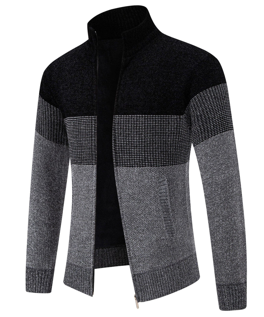 Stylish man wearing Prestige Color Block Sweater, a versatile and elegant casual top