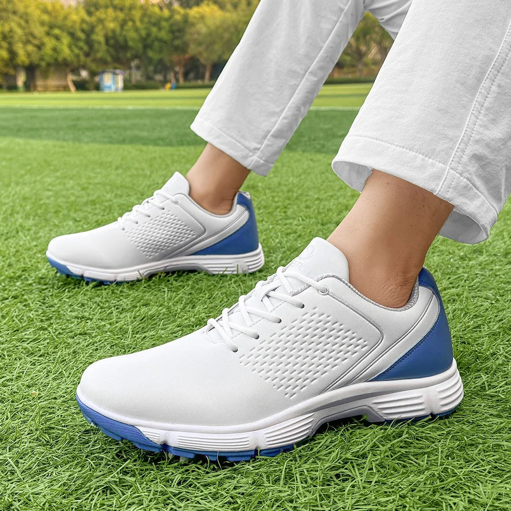Blackout men's athletic golf shoes, designed for comfort and pro-level play.