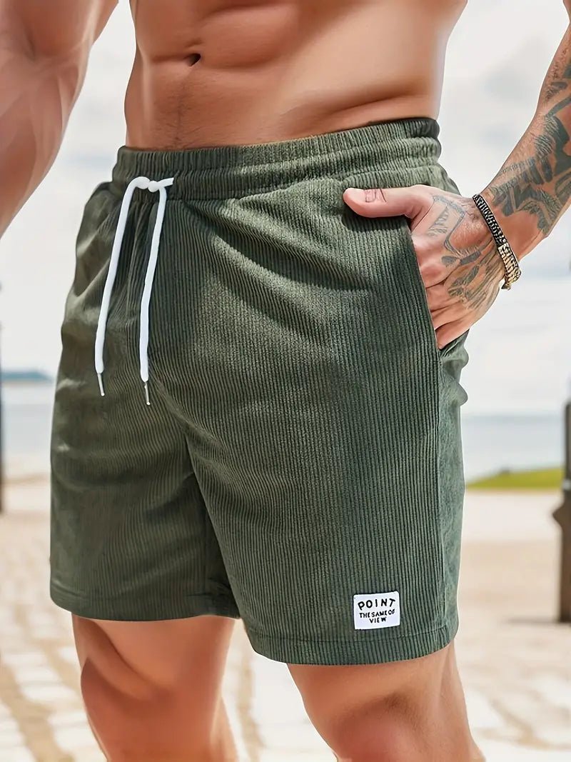 Comfortable men's quick-dry swim shorts, perfect for summer vacation and water activities.