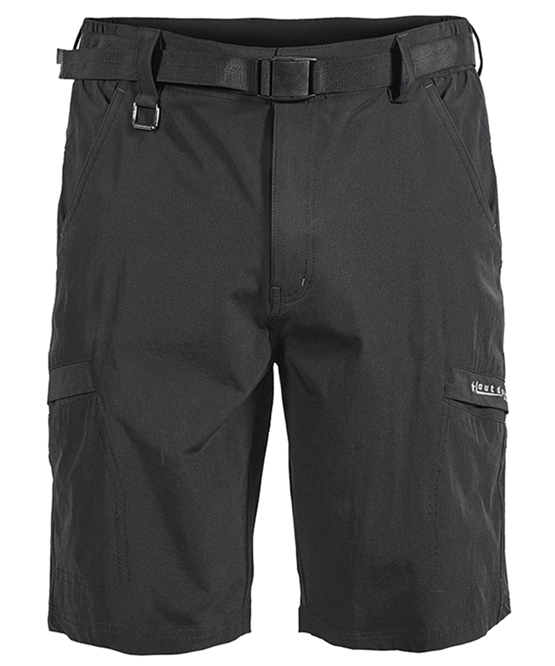 Rugged men's tactical cargo shorts in quick-dry nylon, perfect for outdoor adventures.