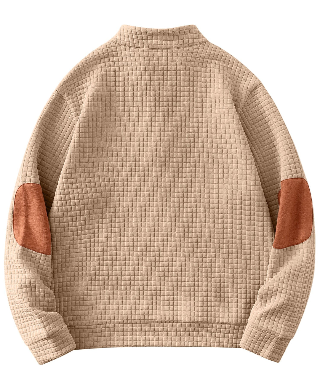 Warm men's sweater, quilted design and functional button collar