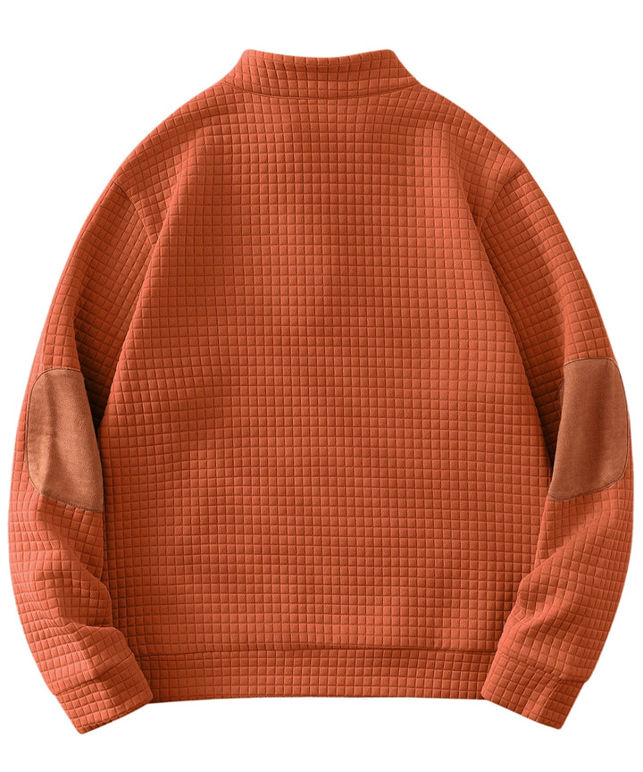 Versatile men's quilted pullover, great for layering in winter