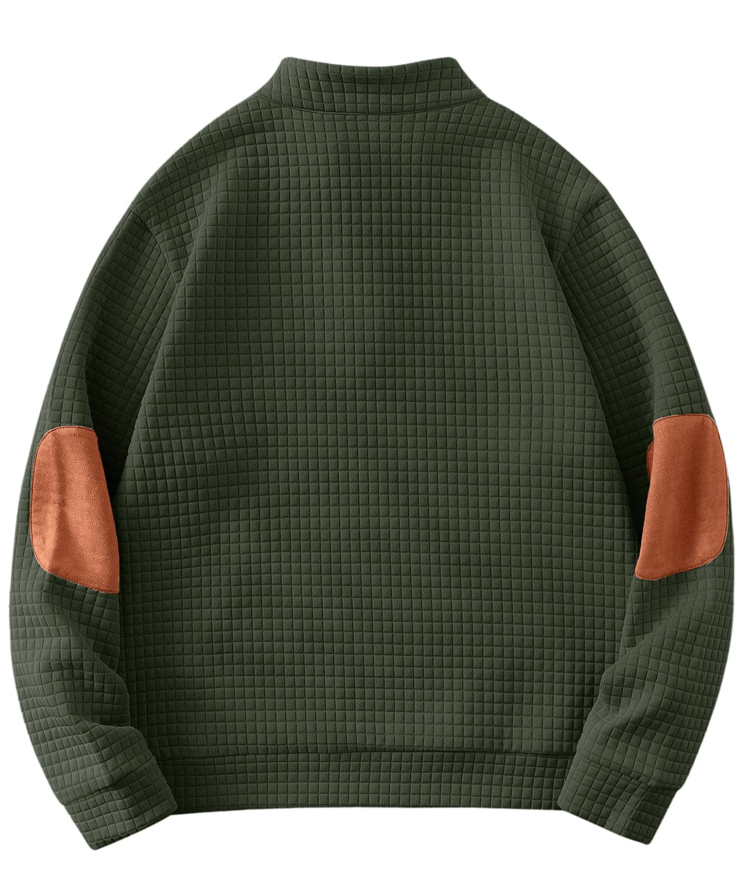 Durable men's quilted sweater with buttoned collar and long sleeves