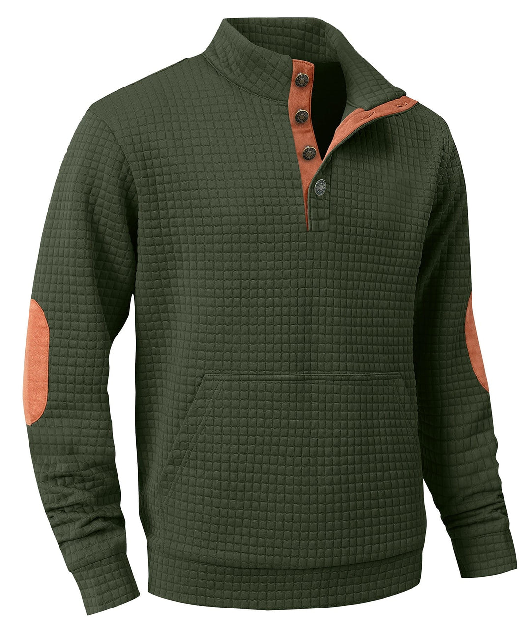 Outdoor fashion men's sweater with quilted design