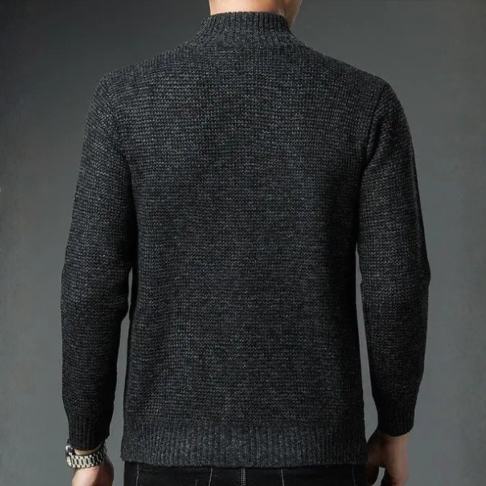 Stylish men's quilted jacket with full zip closure, perfect for urban fashion & warmth.
