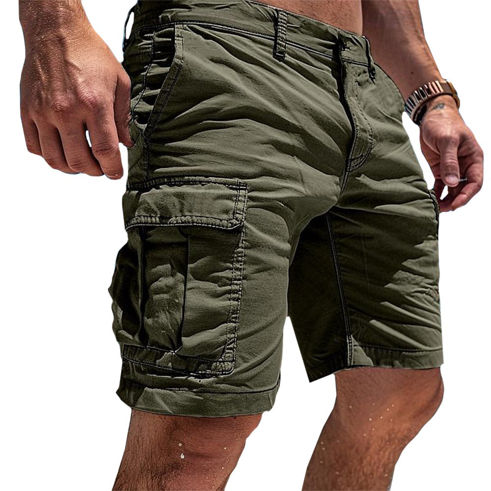 Comfortable men's relaxed fit cargo shorts, ideal for warm summer days, casual wear, and outdoor adventures.