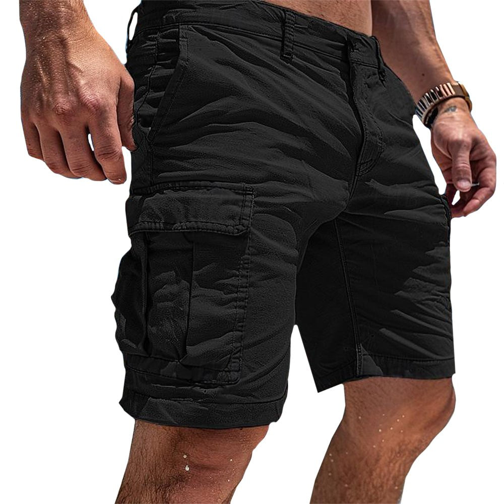 Stylish men's relaxed fit cargo shorts, designed for summer comfort, multi-pocket convenience, and everyday wear.