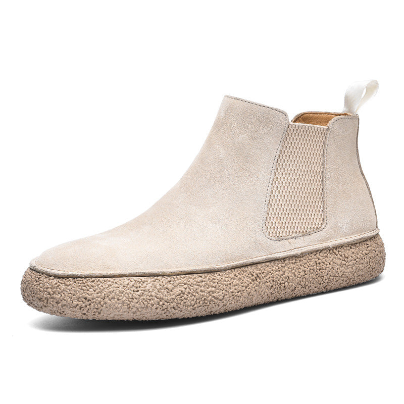 Men's retro leather orthopedic shoes, showcasing the durable, slip-resistant sole
